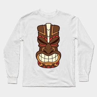 Funny Tribal Tiki Head Long Sleeve T-Shirt